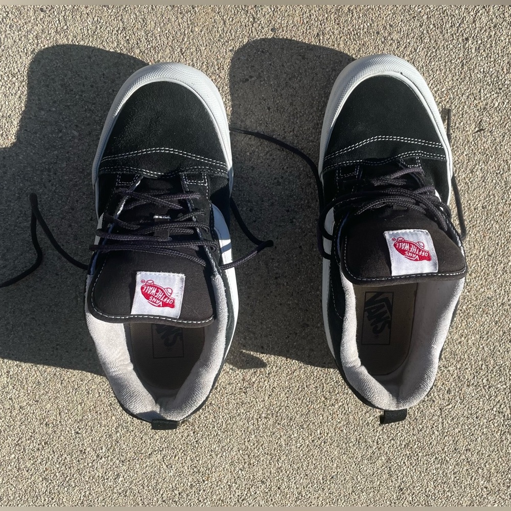 VANS OLD SKOOL SKATE PADDED COLLAR BLACK/WHITE MENS 7.5 WOMENS 9 SNEAKERS SHOES.